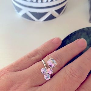 Brand new Ava Roe crystal prism sterling silver ring size 8